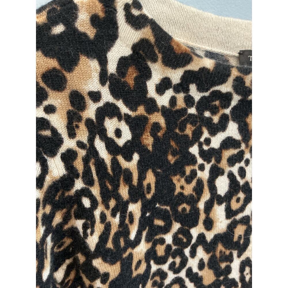 Talbots Womens Cashmere Sweater Size XS Leopard Print Animal Classic Preppy Work - Picture 5 of 7